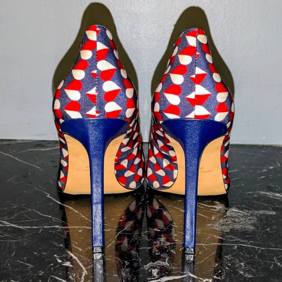 Nine West Stylish Women's Heels in Red and Blue Size 10M - Picture 9 of 11